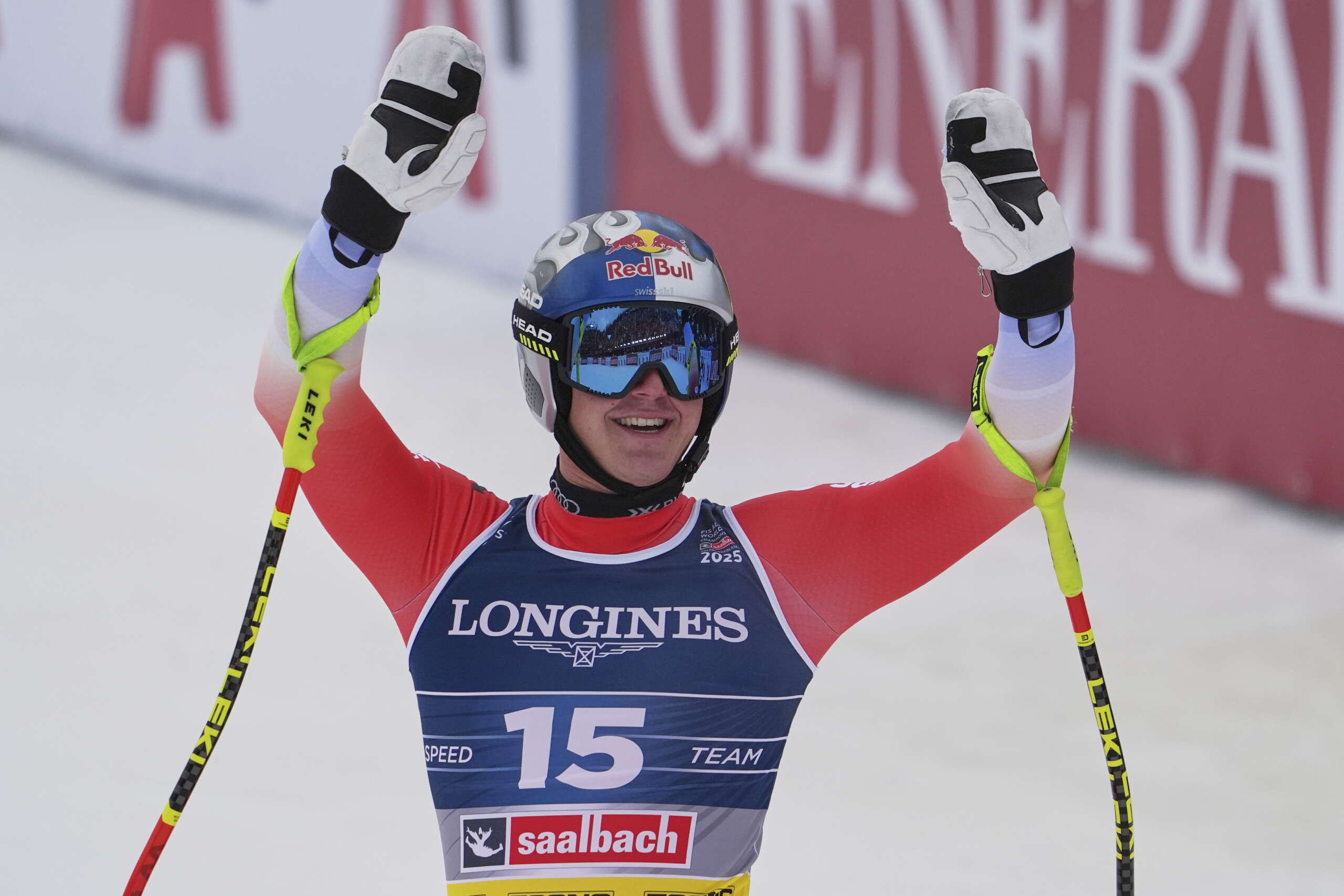 skiing world championships all swiss mens combined podium gold von allmen meillard scaled