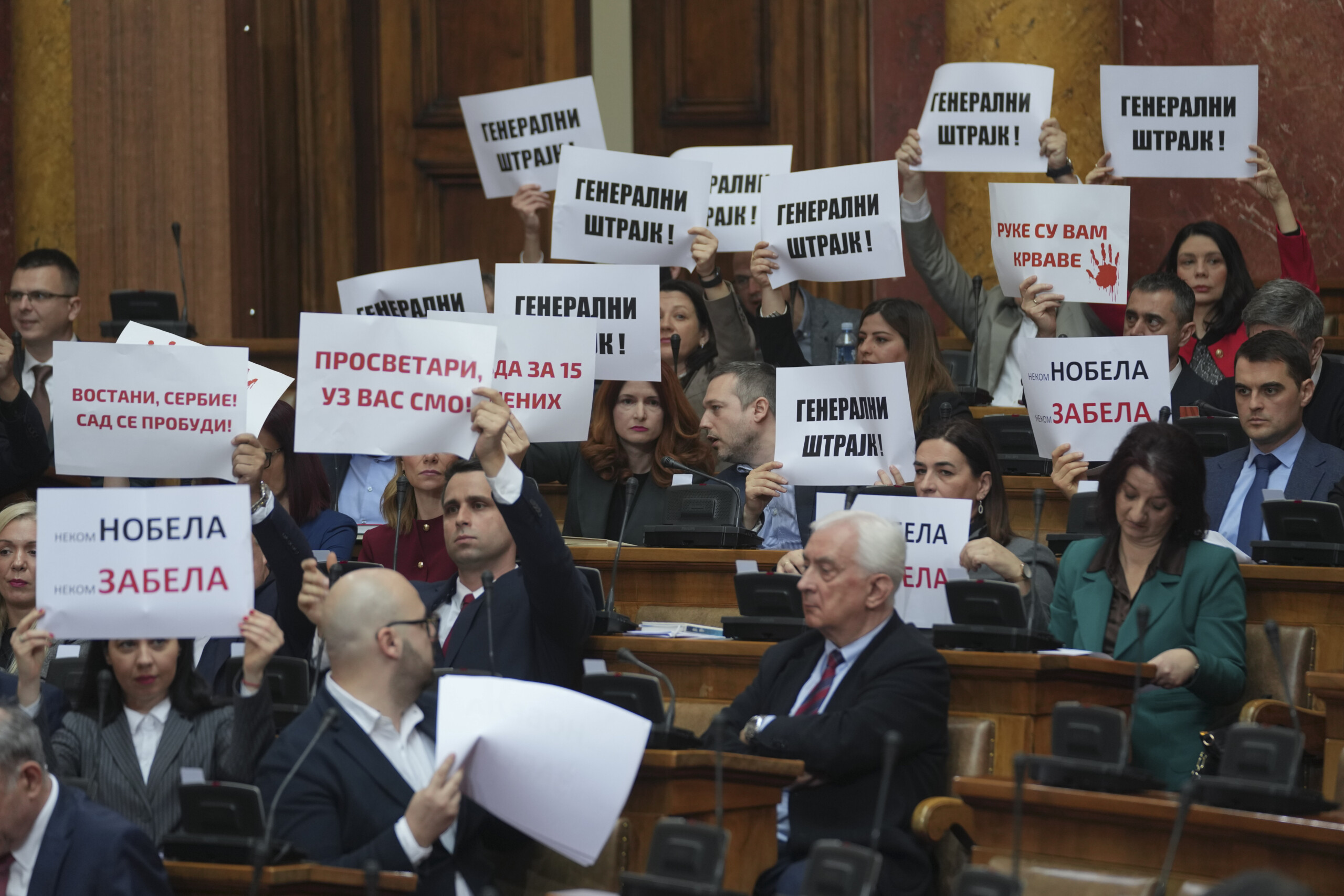 serbia brawl and smoke bombs thrown in parliament belgrade at least three injured scaled