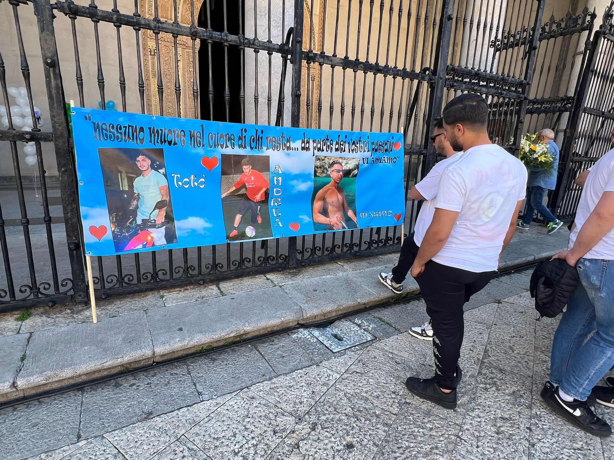 palermo the funerals of the three young men killed in monreale