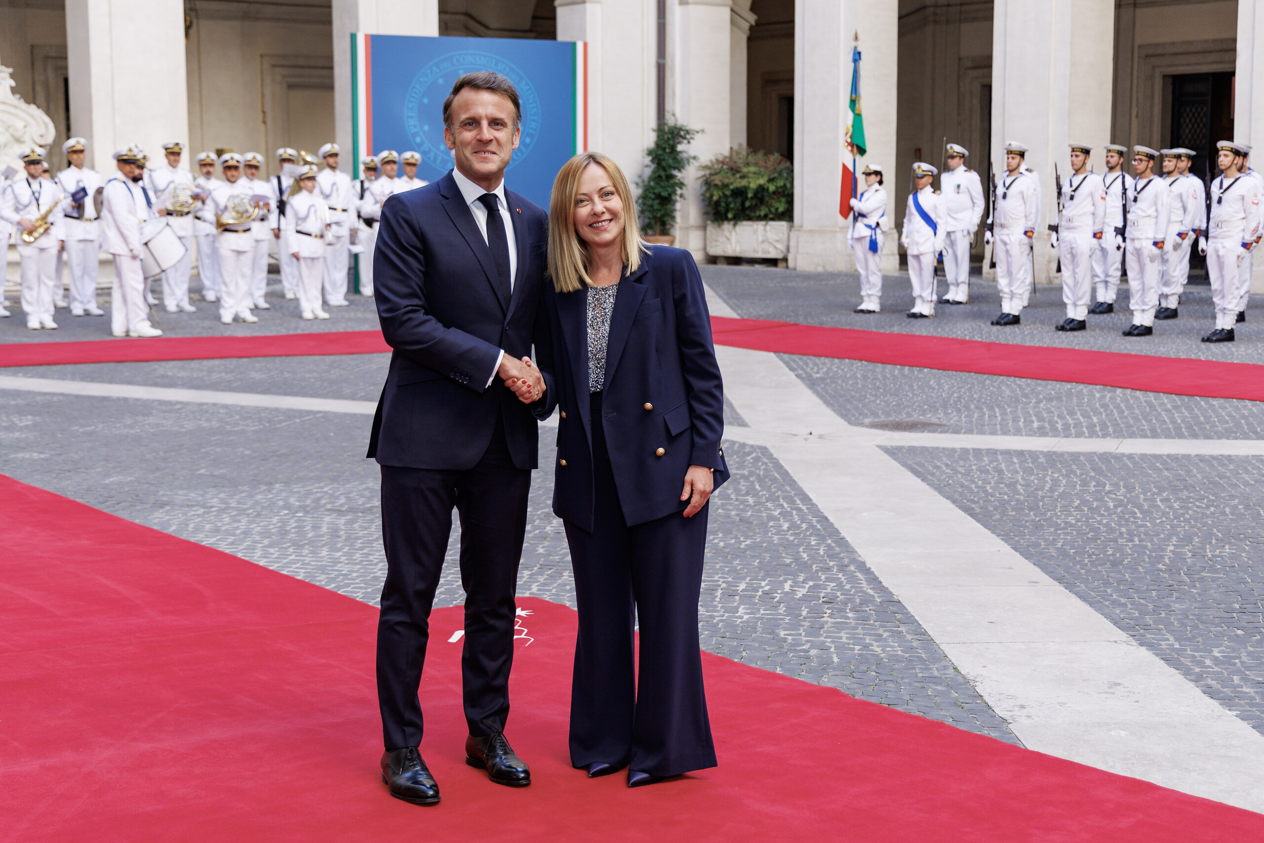 italy france macron thank you president meloni excellent meeting scaled