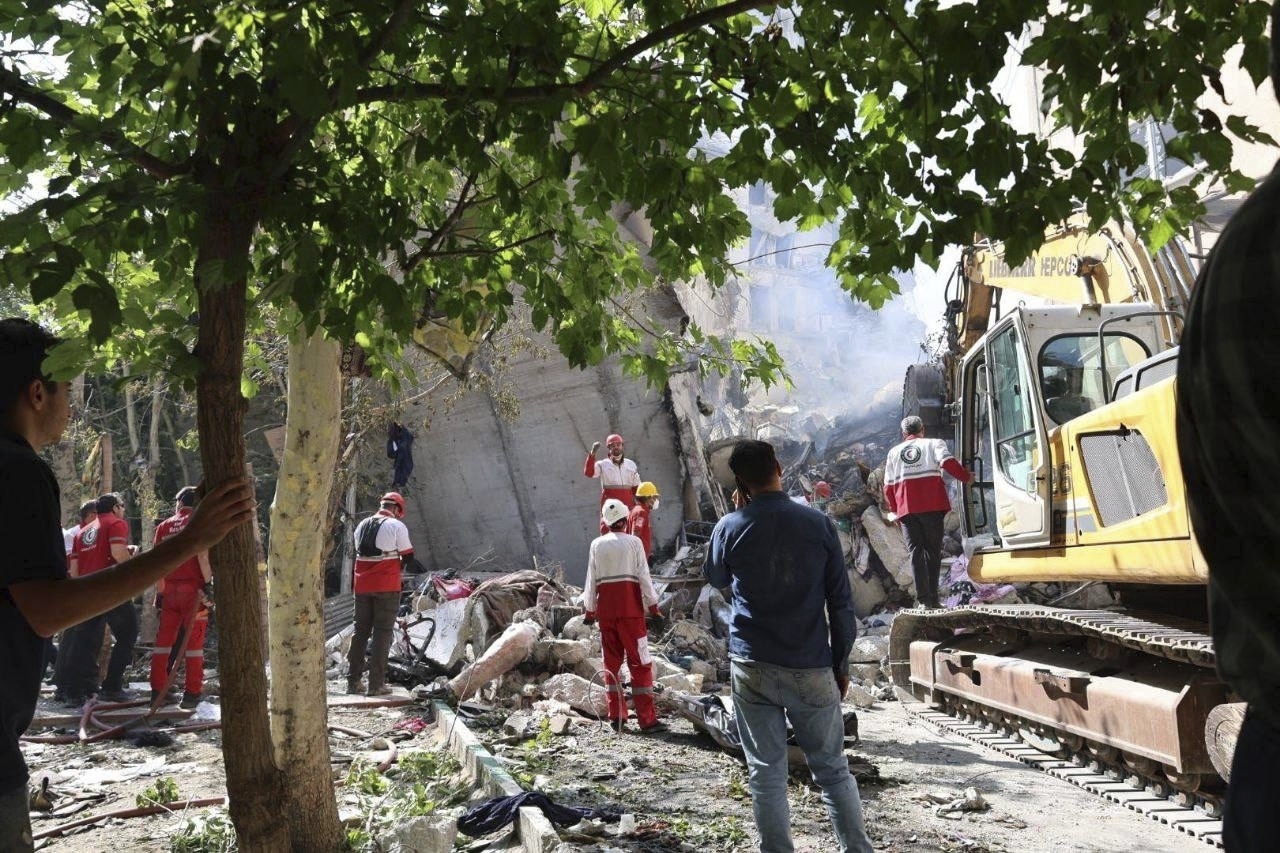 iran idf around 40 targets hit in tehran area during attack