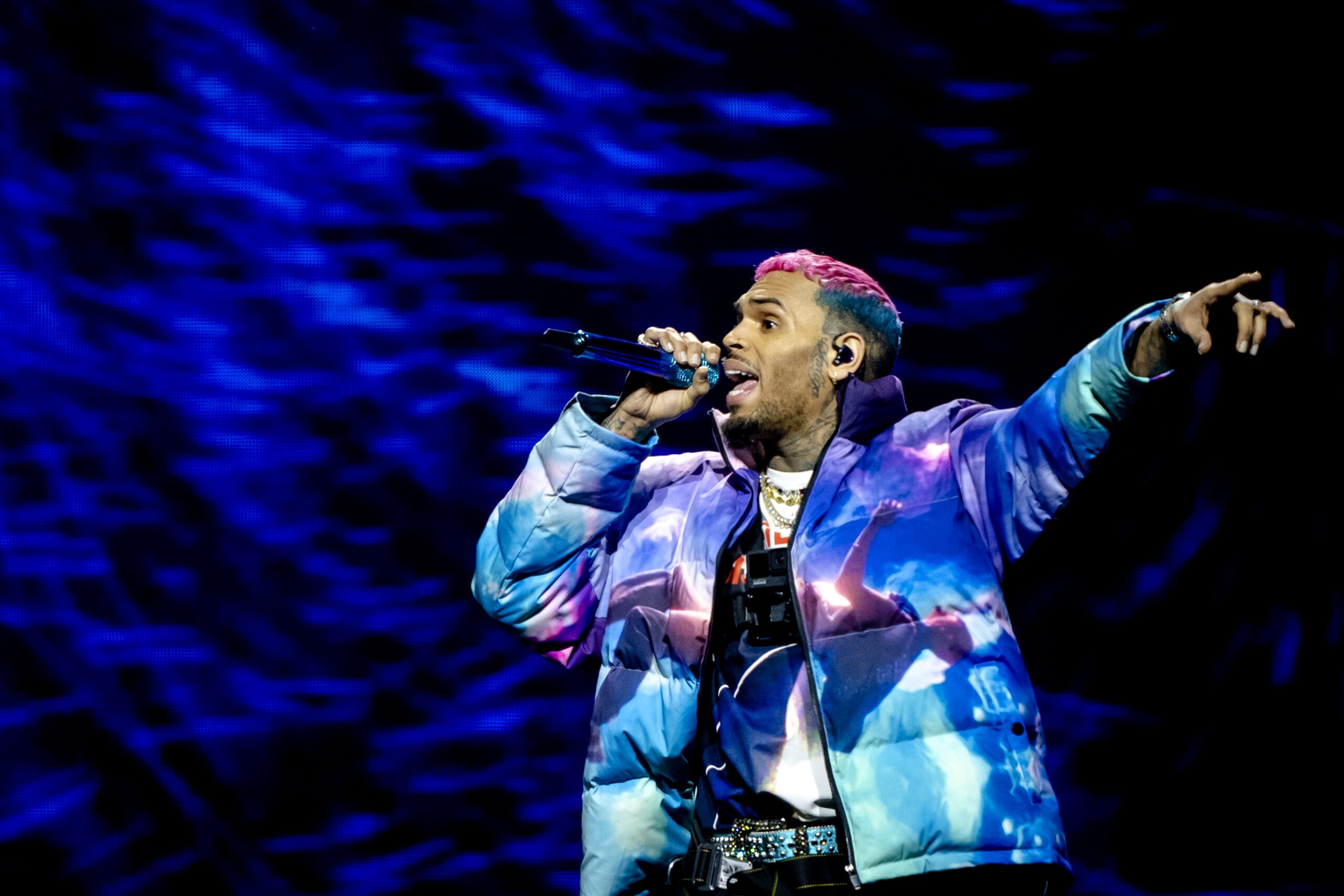 music accused of assaulting a producer chris brown pleads not guilty scaled