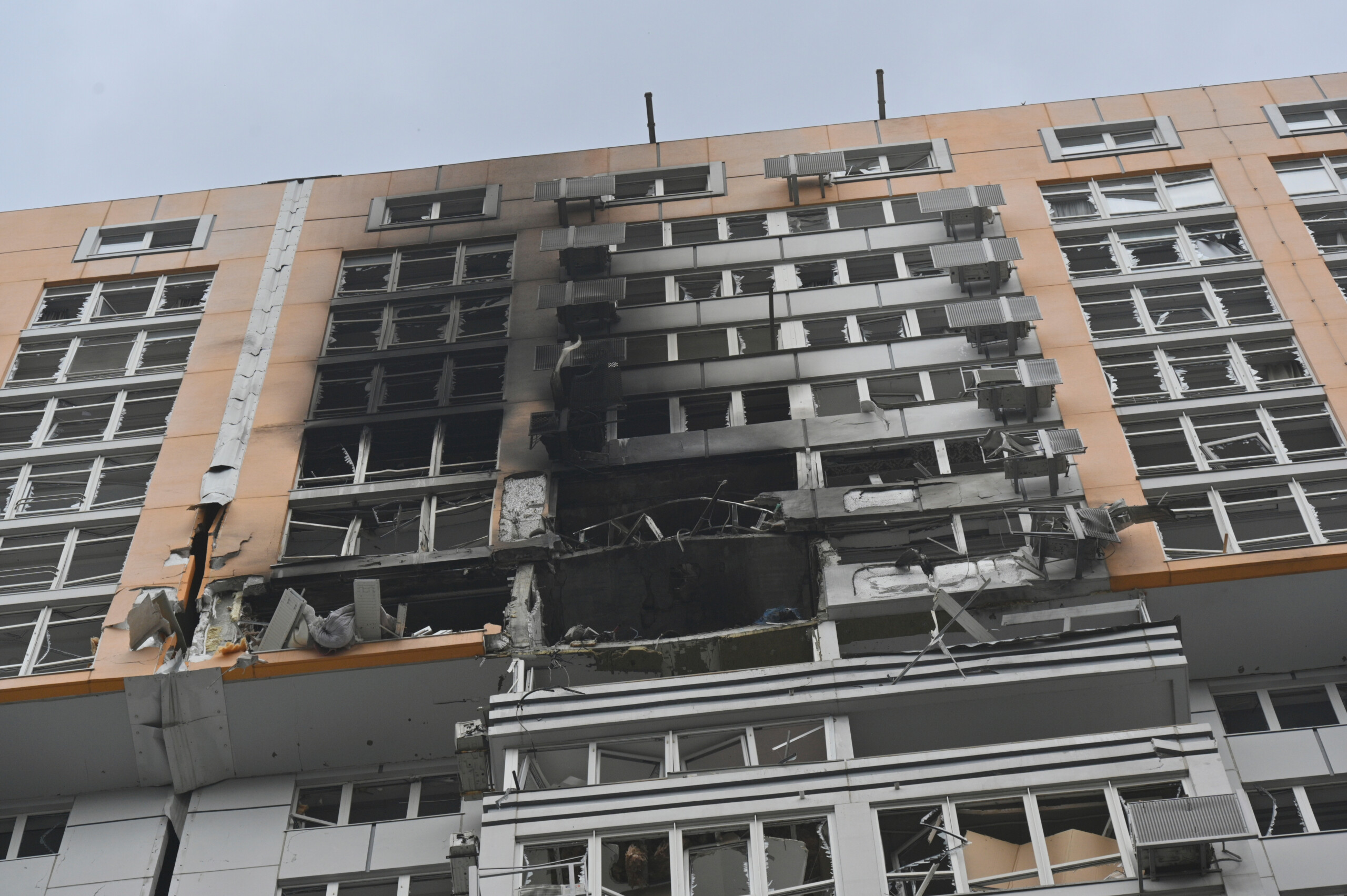 ukraine flames engulf 9 storey building after attack in odessa at least one victim scaled