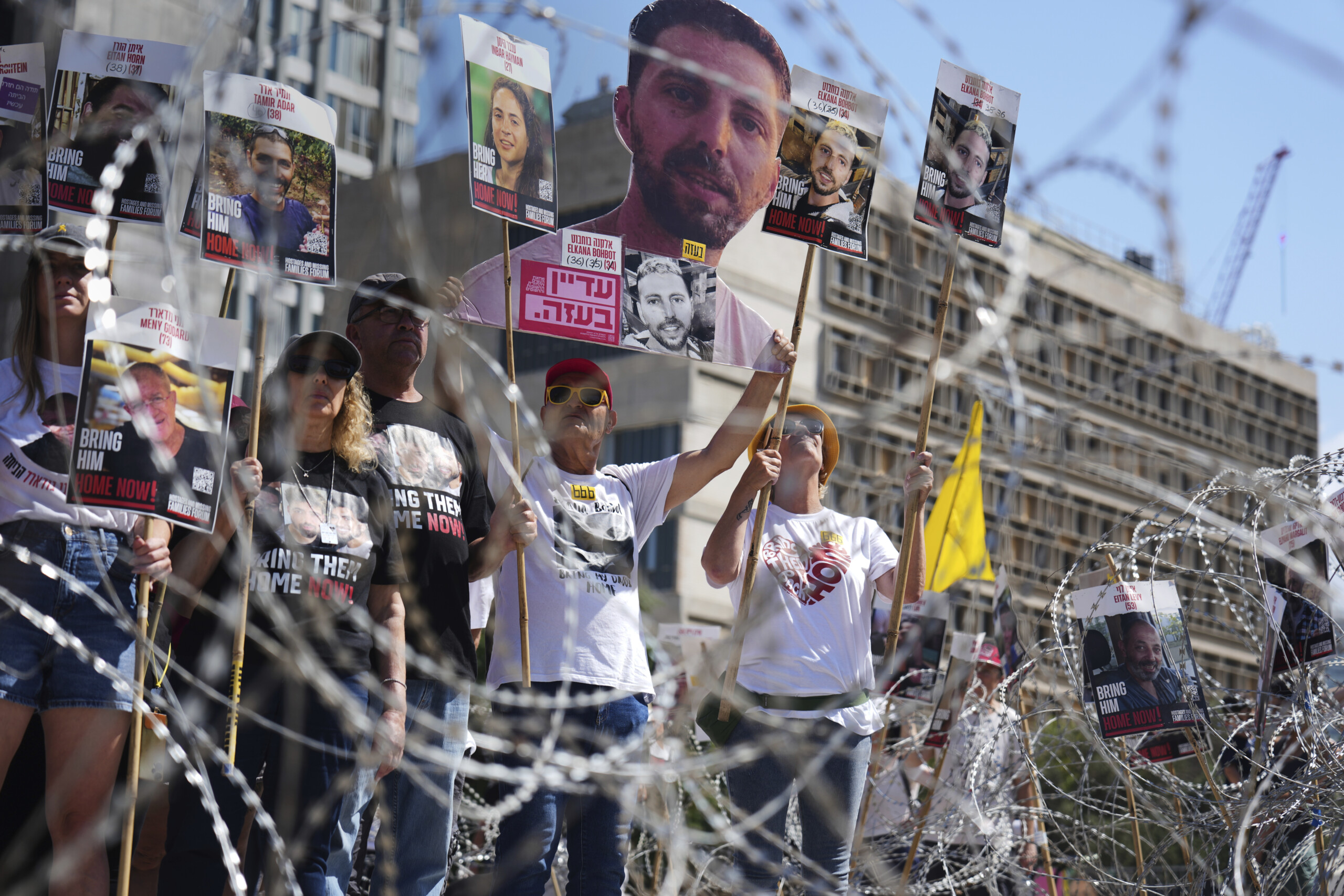 middle east demonstration for the release of hostages in tel aviv near idf headquarters scaled