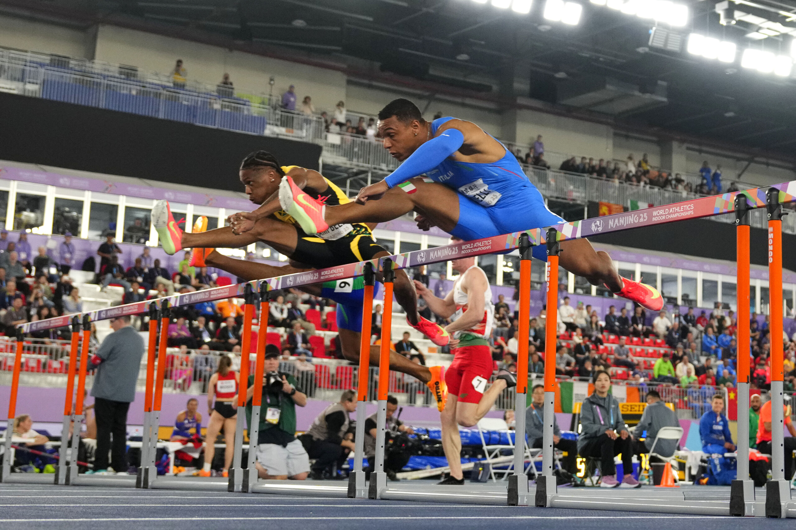 athletics world championships simonelli in the 110m hurdles semifinals scaled