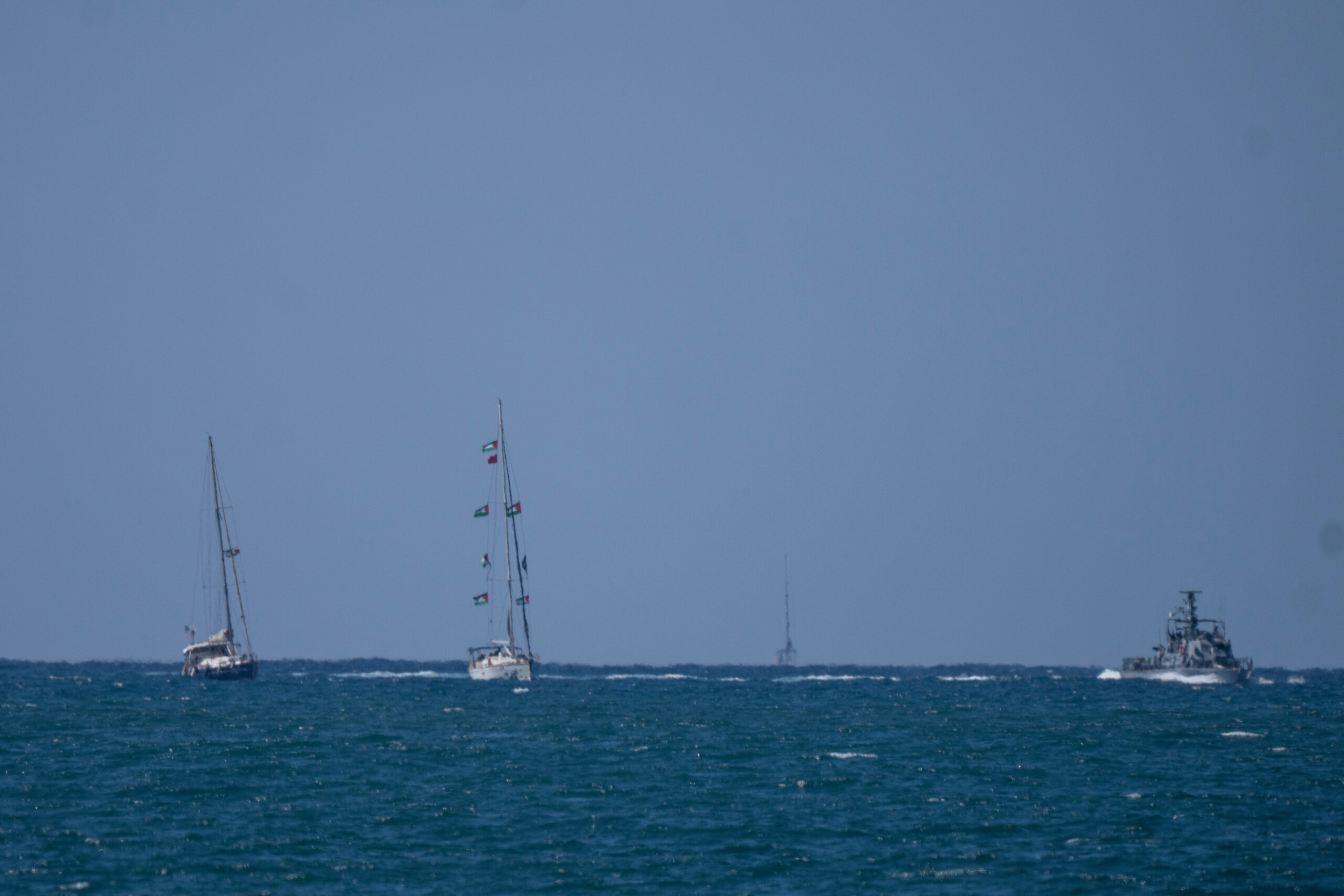 flotilla new expedition three boats intercepted by israel 120 nautical miles from gaza scaled