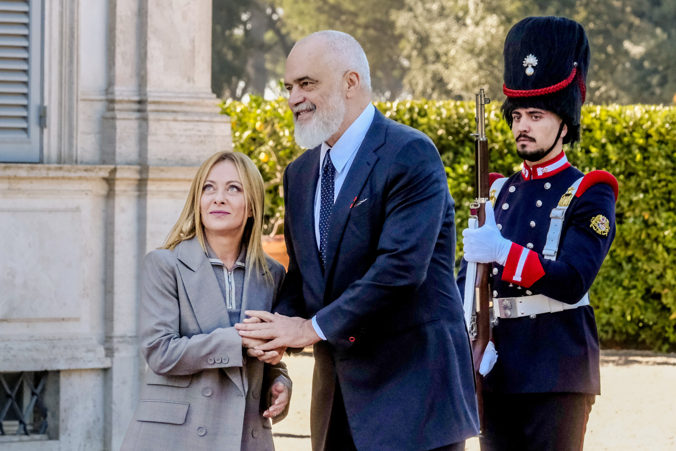 italy albania meloni welcomes rama to villa pamphilj first intergovernmental summit scaled