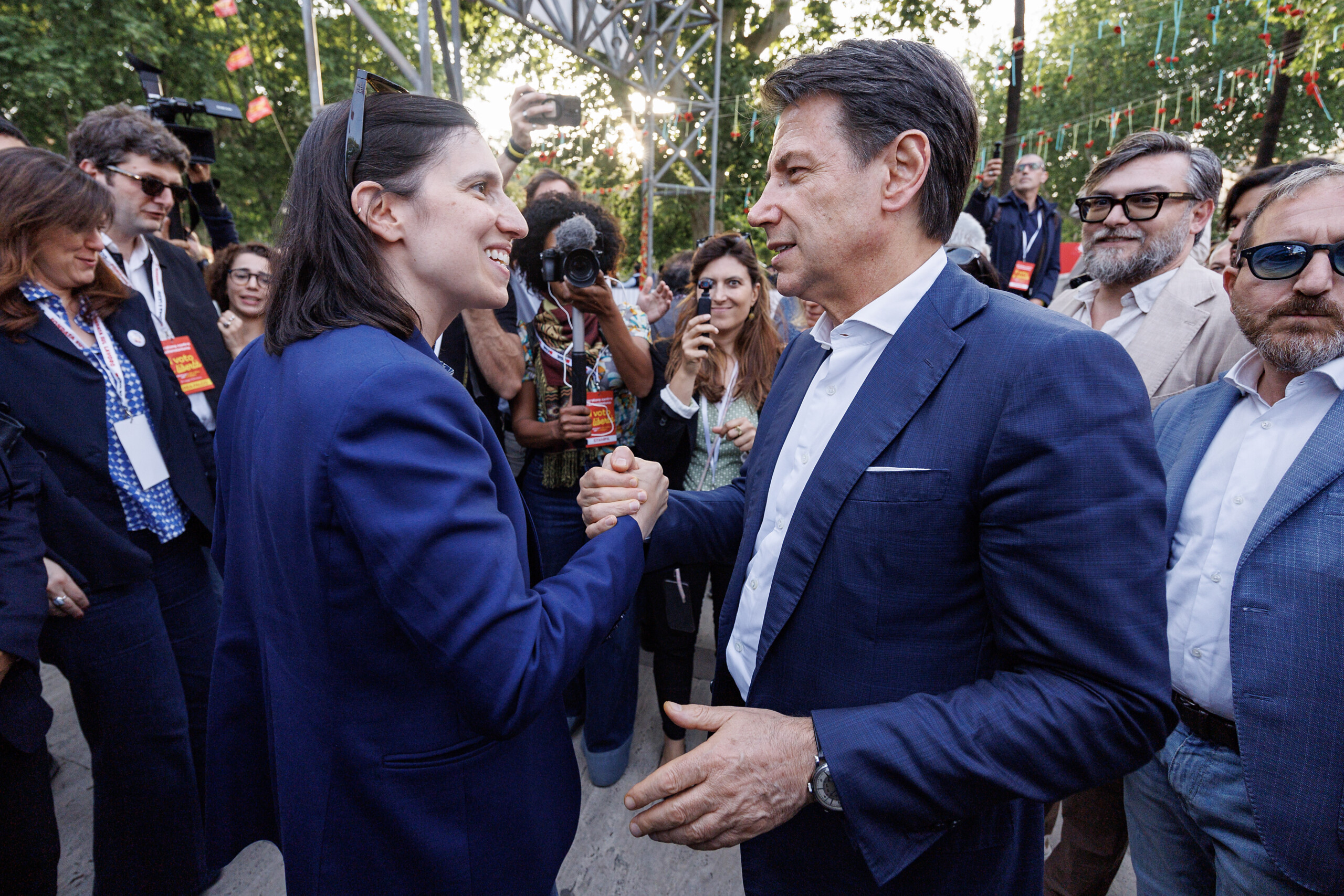 fdi conte no agreement with meloni on debate at atreju sorry schlein scaled