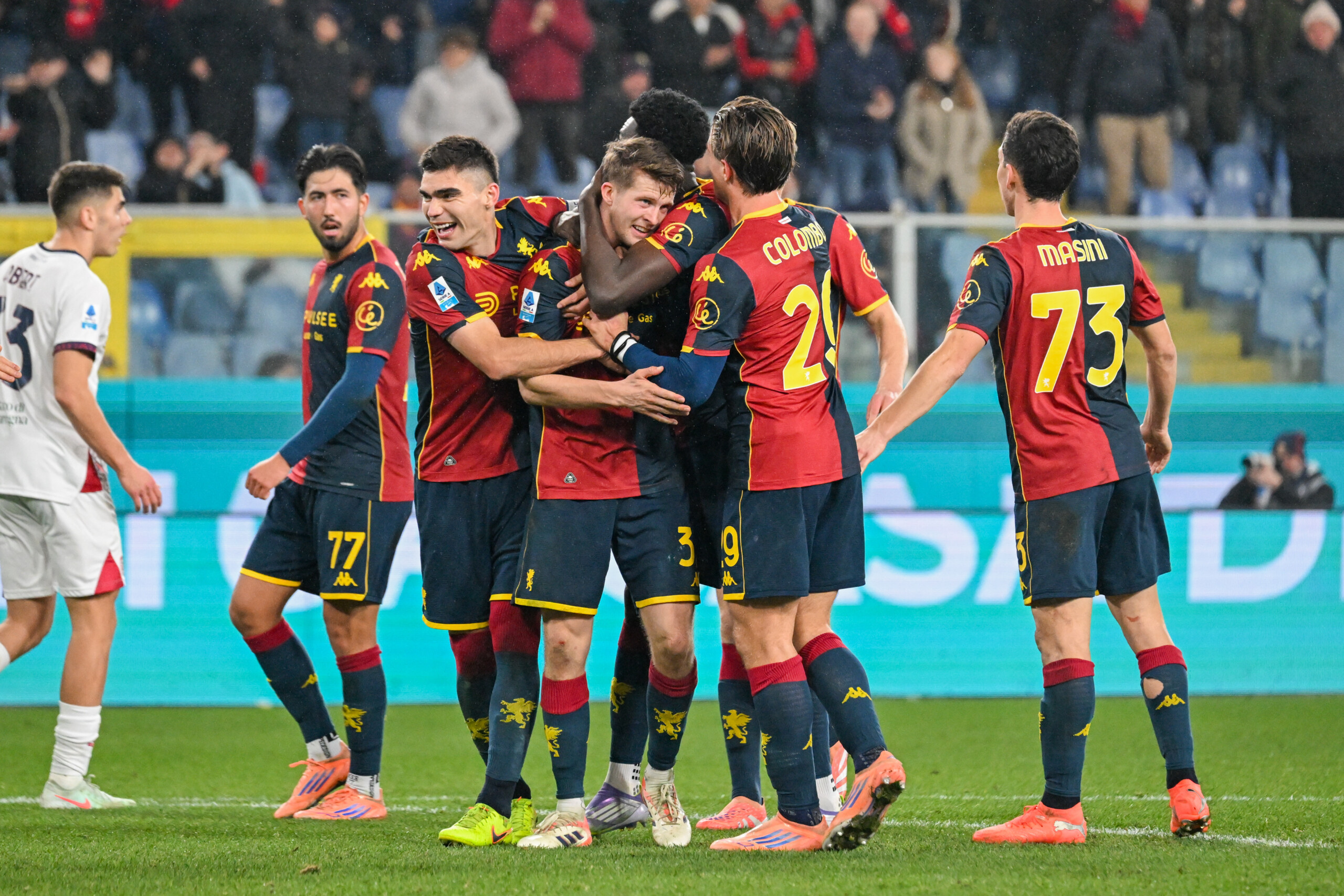 serie a genoa cagliari 3 0 ligurians draw level with the sardinians scaled
