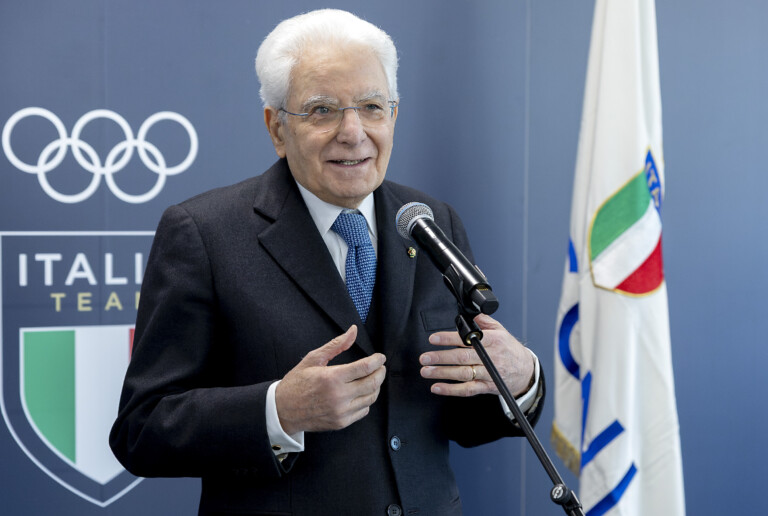 milan cortina mattarella at the fabbrica del vapore greeting vance and rubio