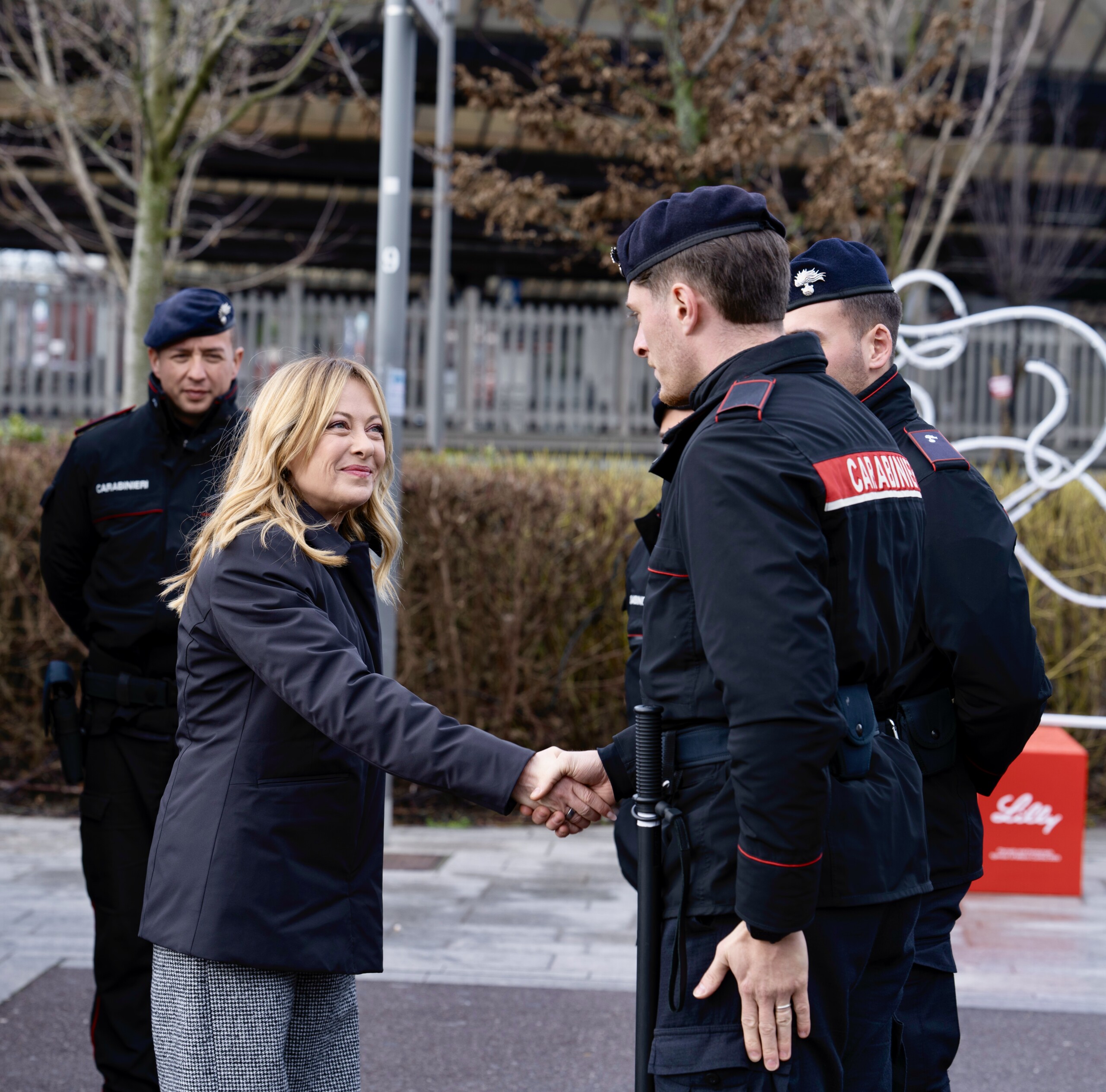 security meloni visits soldiers at rogoredo station in milan we will not give up scaled