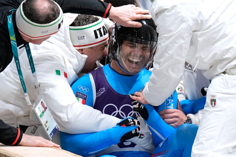 milan cortina gold for italys rieder kainzwaldner in the two man bobsleigh