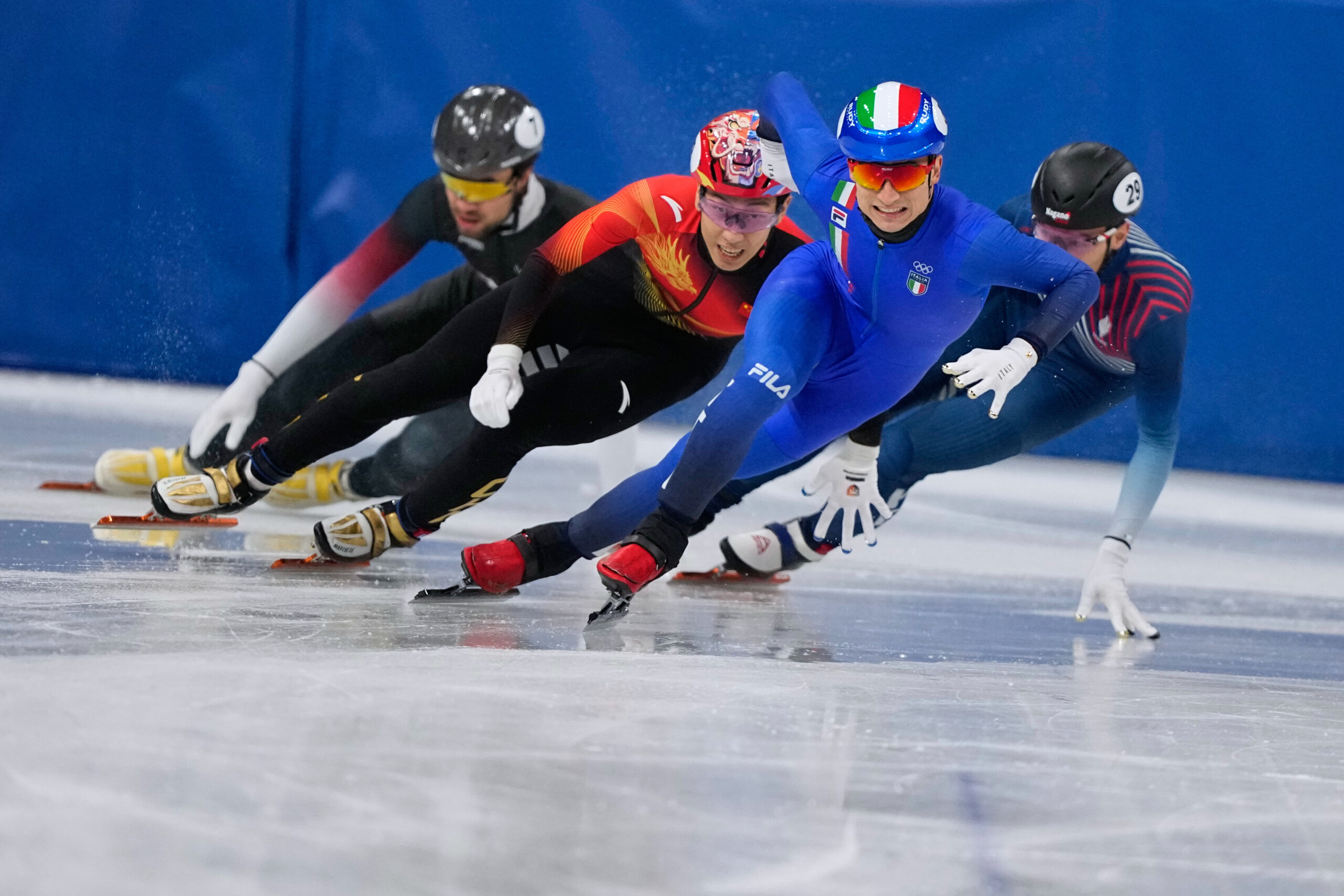 milan cortina short track all italian athletes eliminated in the quarter finals of the mens 1000m scaled