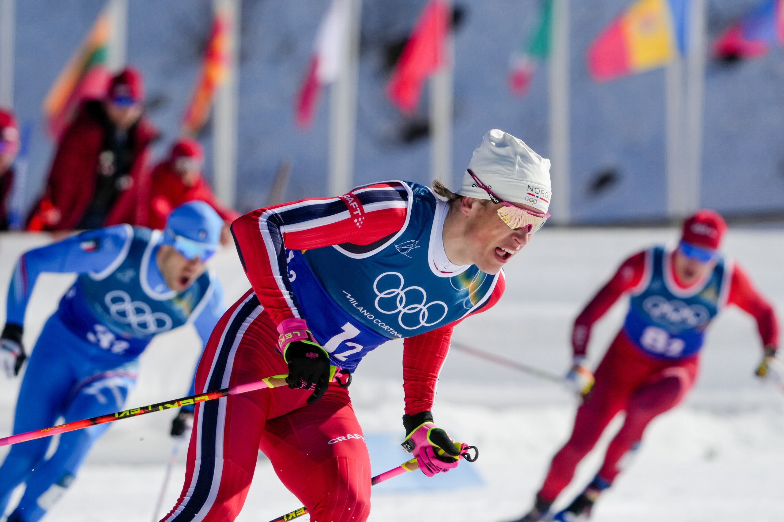 milan cortina cross country skiing last 50 km for pellegrino klaebo for history scaled