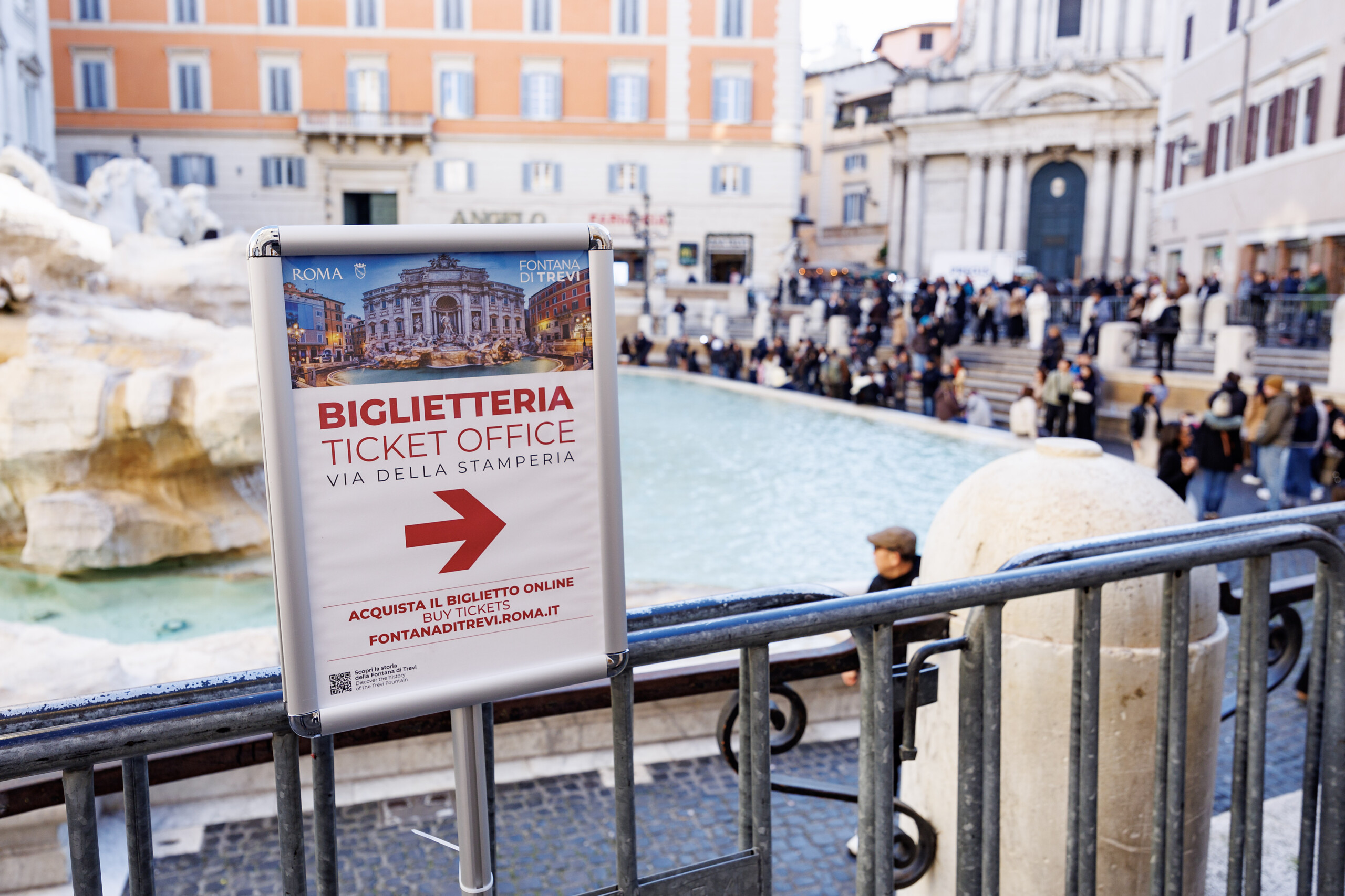 trevi fountain 230000 admissions in the first month with tickets scaled