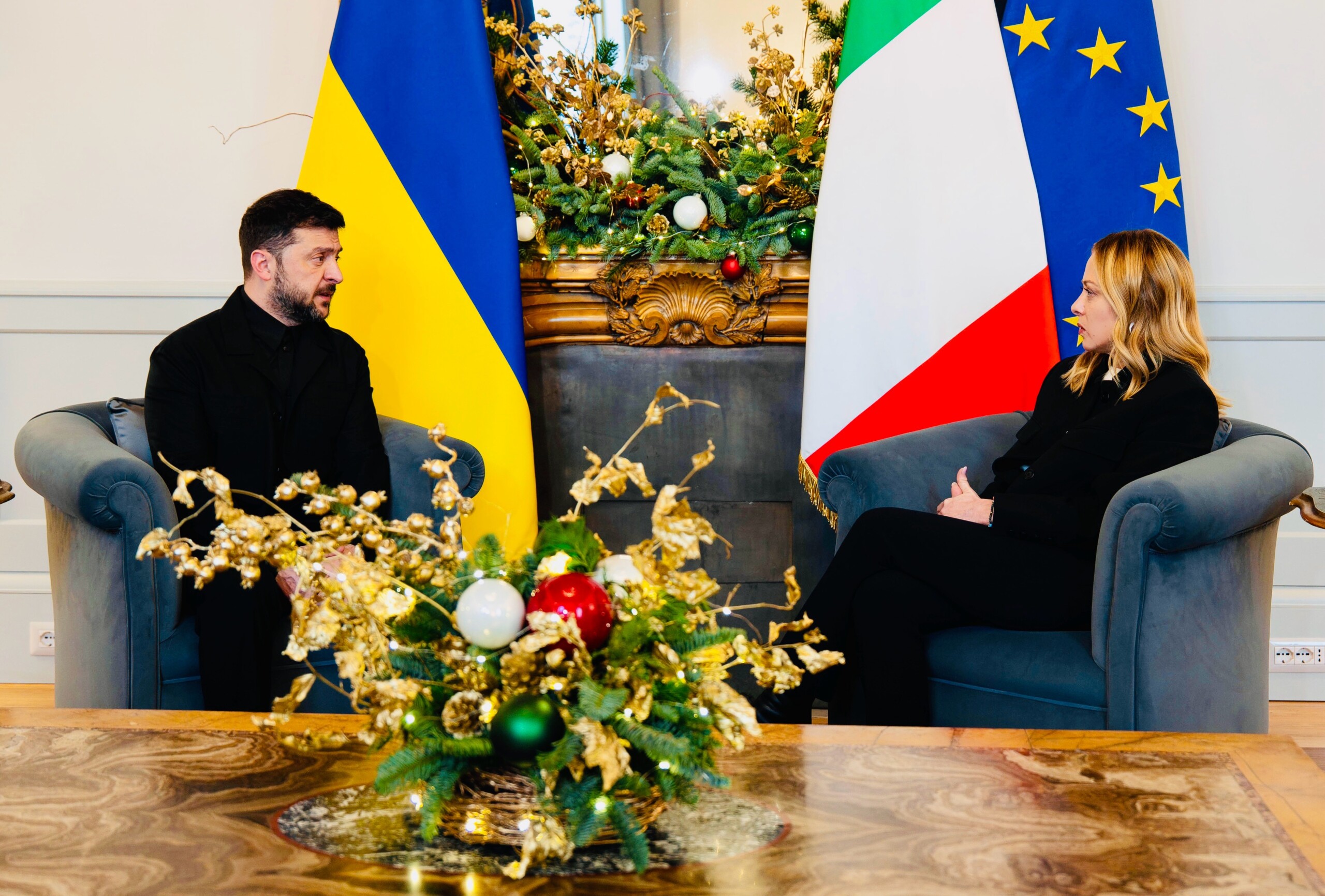 ukraine meloni to zelensky italy will maintain a leading role in reconstruction scaled