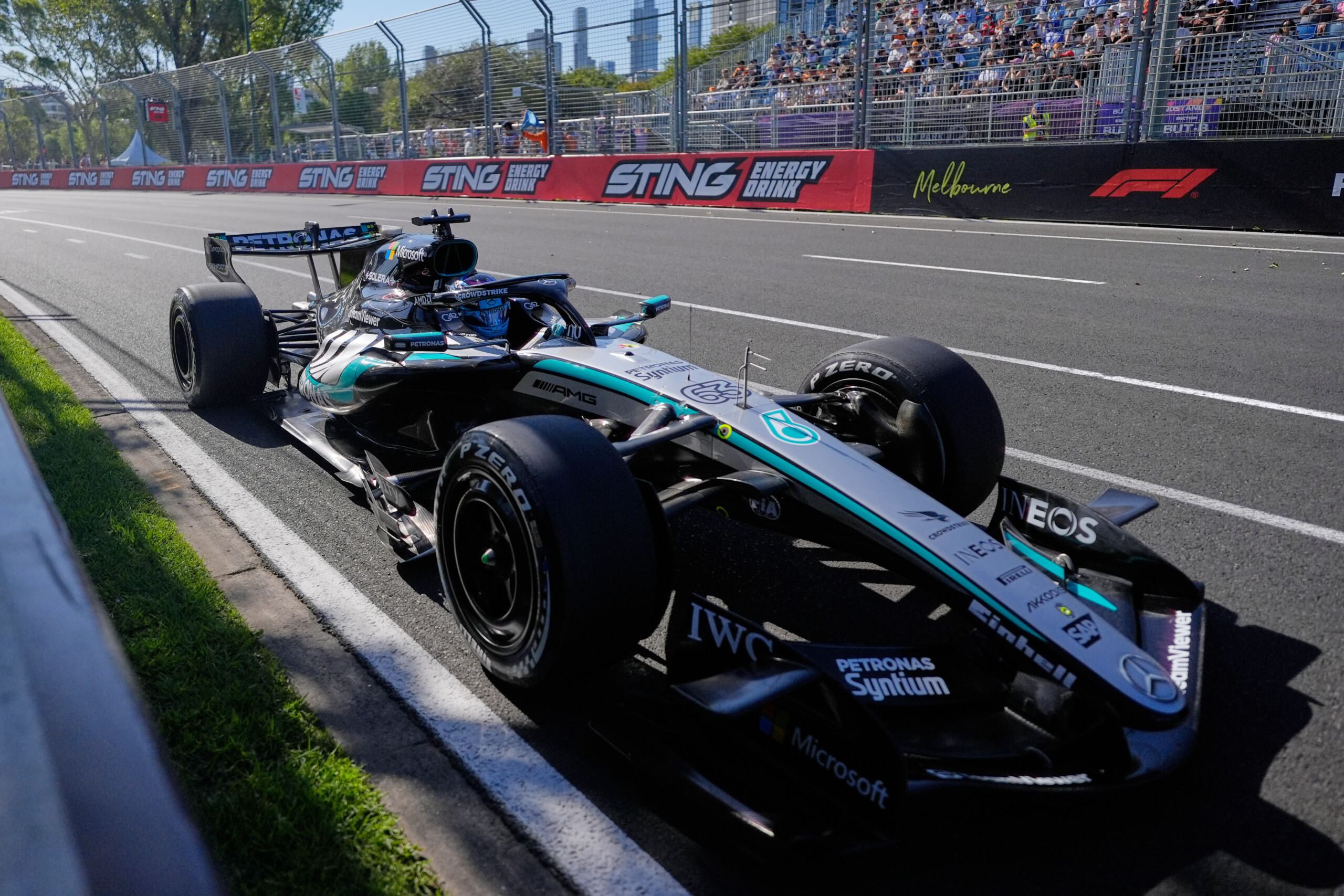 f1 australian grand prix qualifying russell takes pole position leclerc fourth scaled