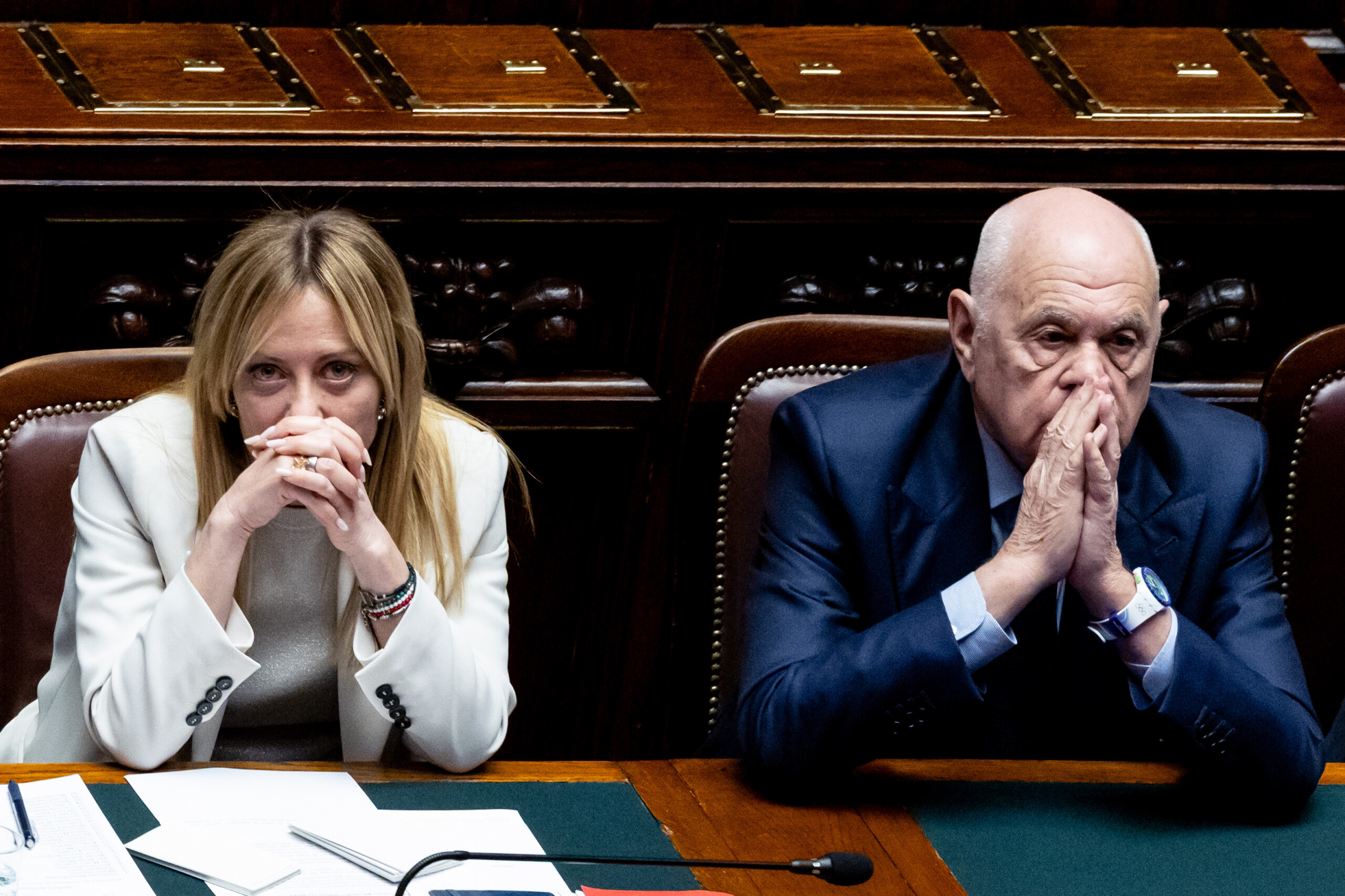 rome meloni and nordio campaign posters set alight at a rally three people identified scaled