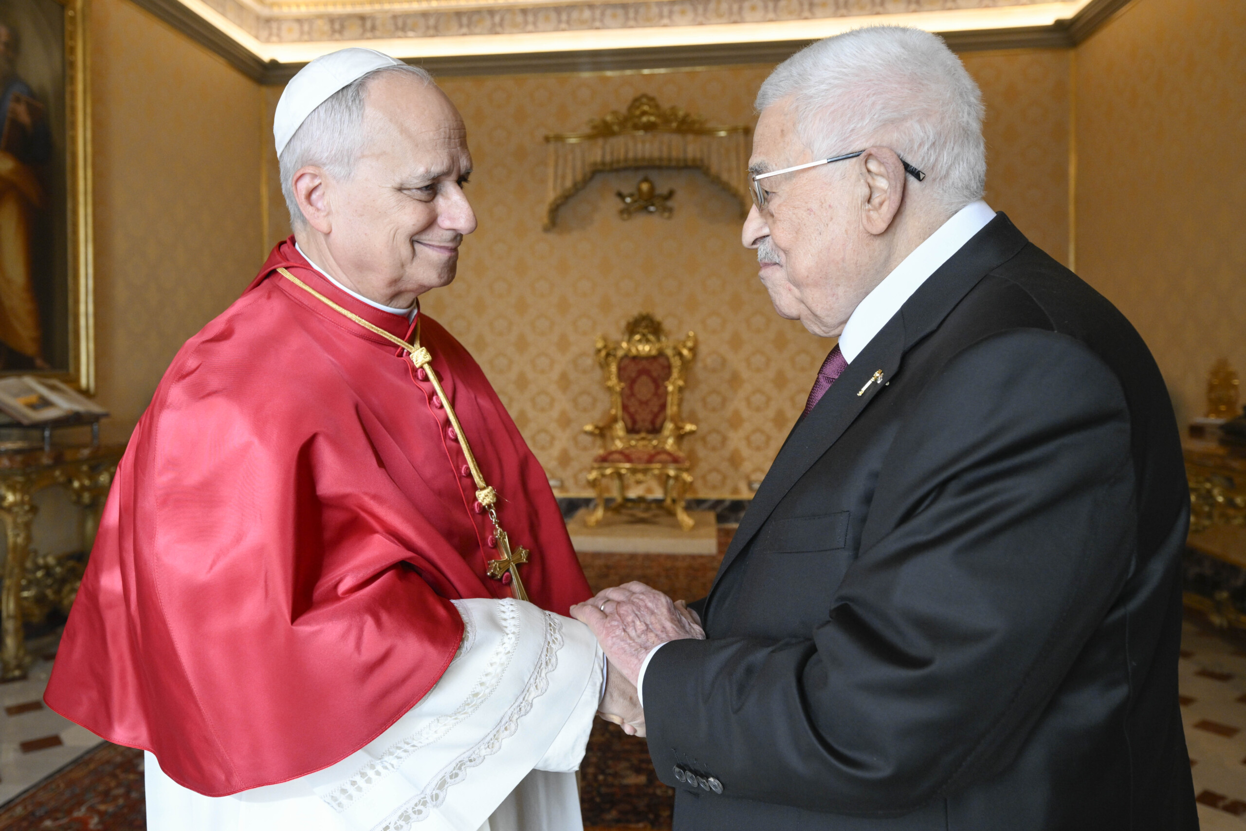 middle east phone call between pope leo xiv and abu mazen concern over the conflict scaled