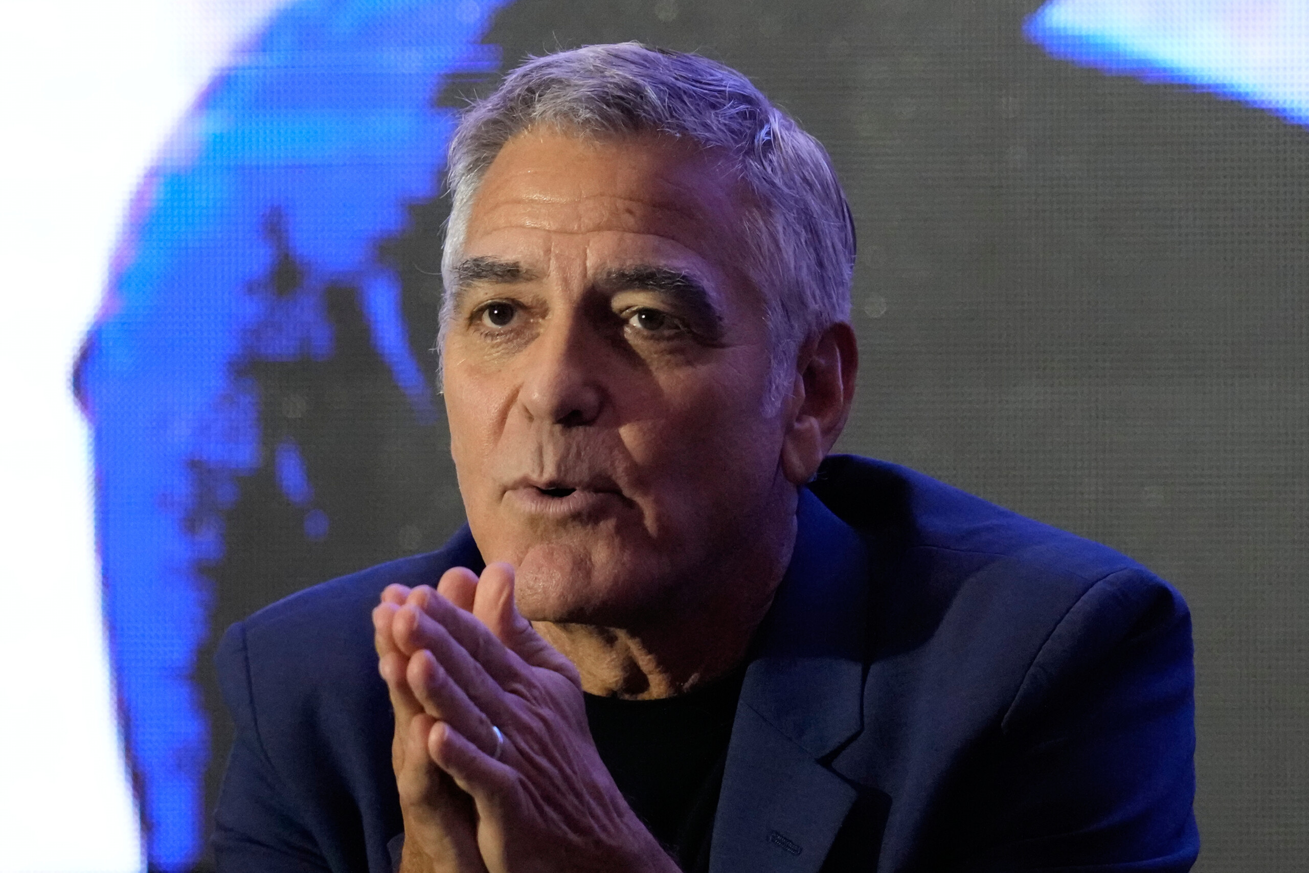 clooney threatening to bring an end to civilisation is a war crime scaled