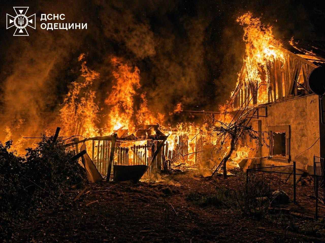 ukraine russian drone strikes hit buildings in odessa injuring two people