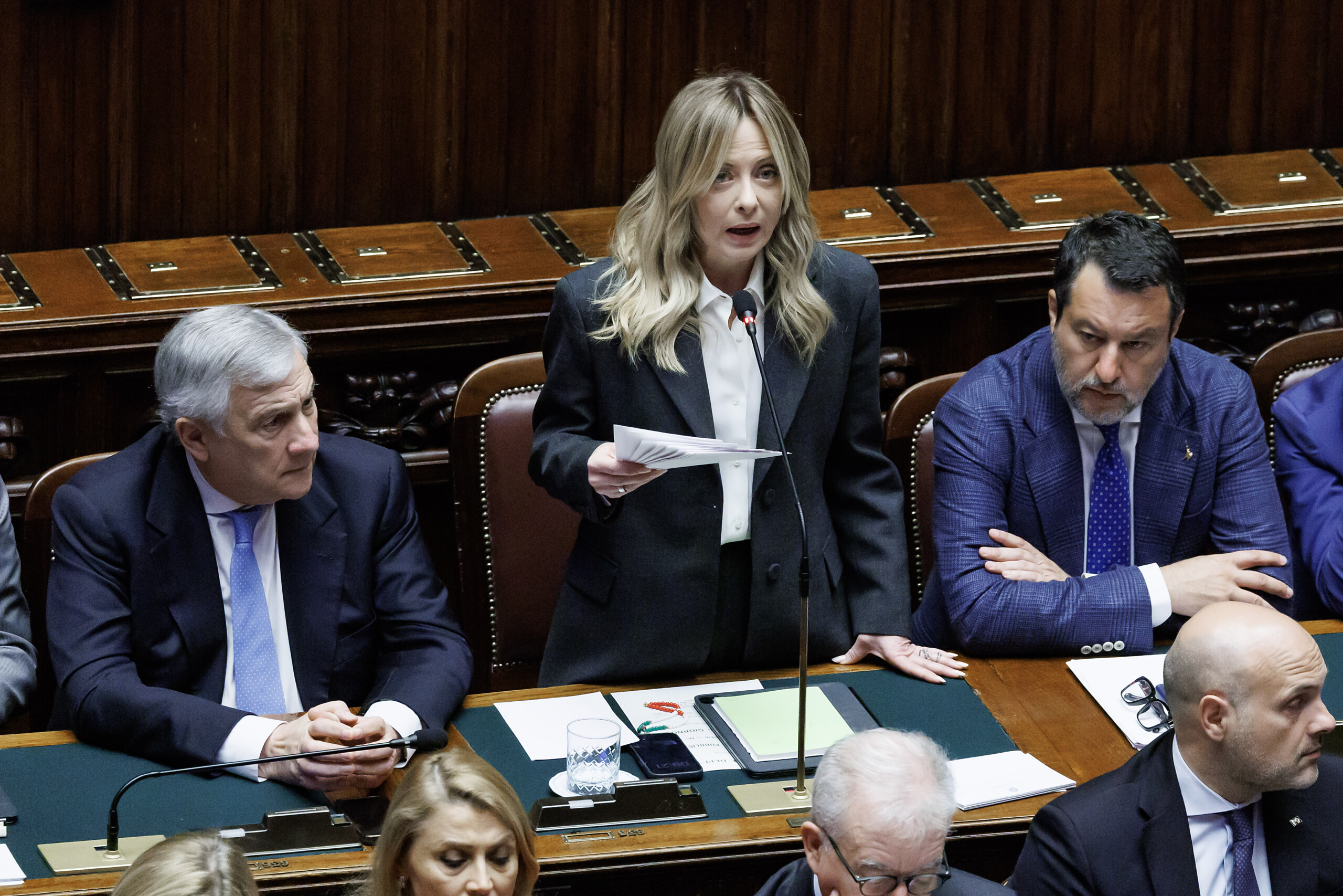 government meeting between meloni salvini and tajani ahead of the council of ministers scaled