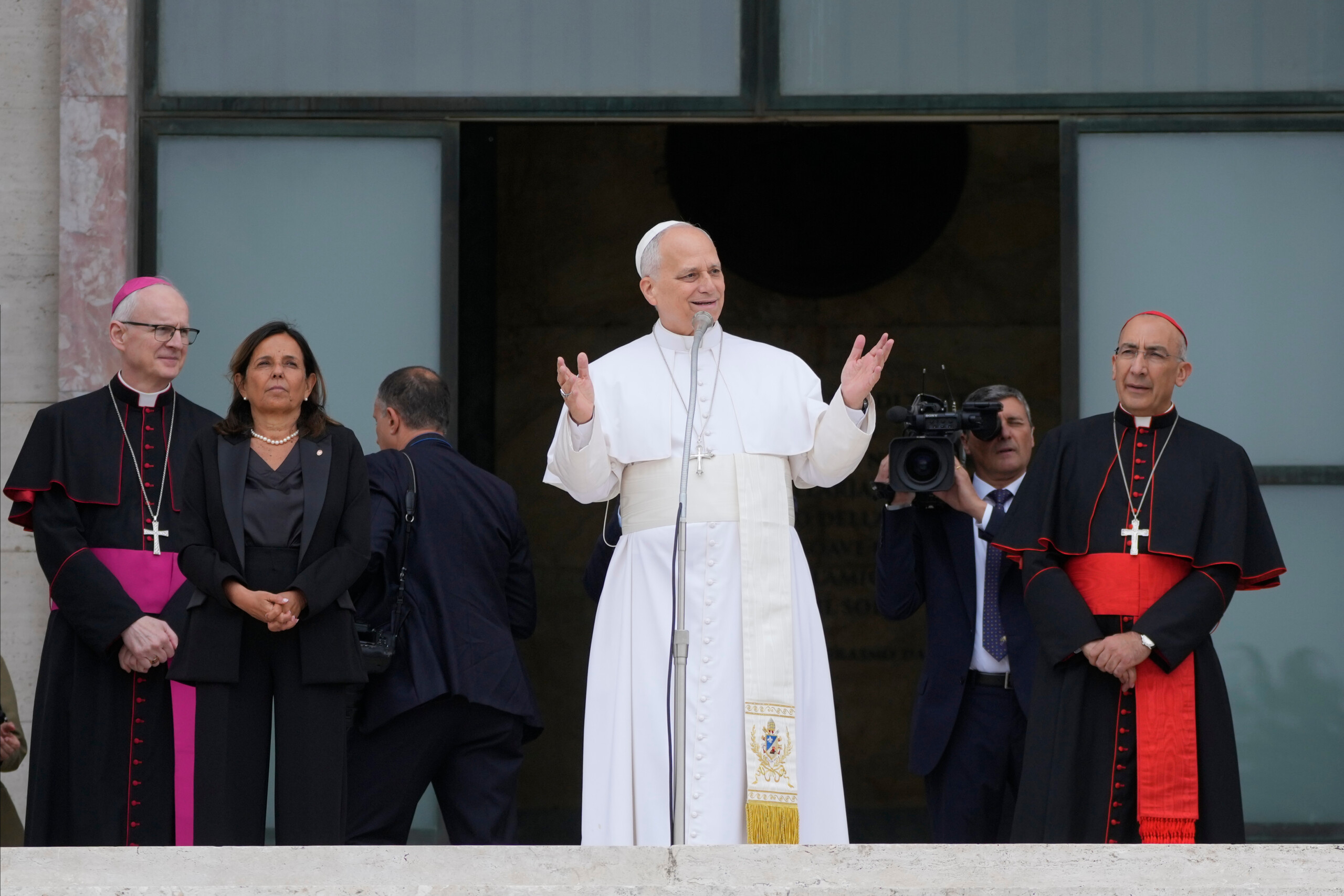 pope leo re armament that increases tensions and insecurity should not be called defence scaled