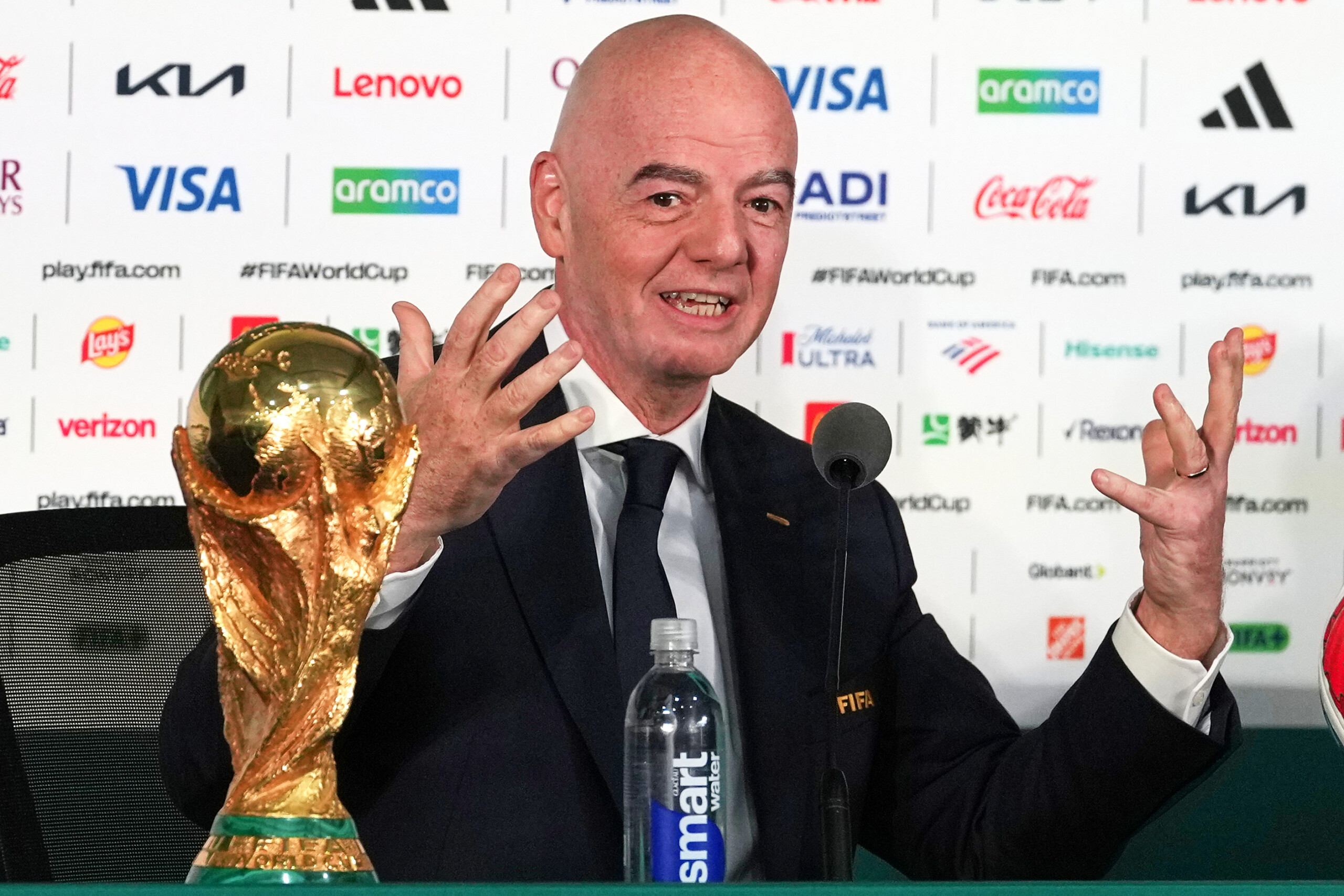 2026 world cup infantino jokes about italy with a 64 team tournament maybe theyll qualify scaled