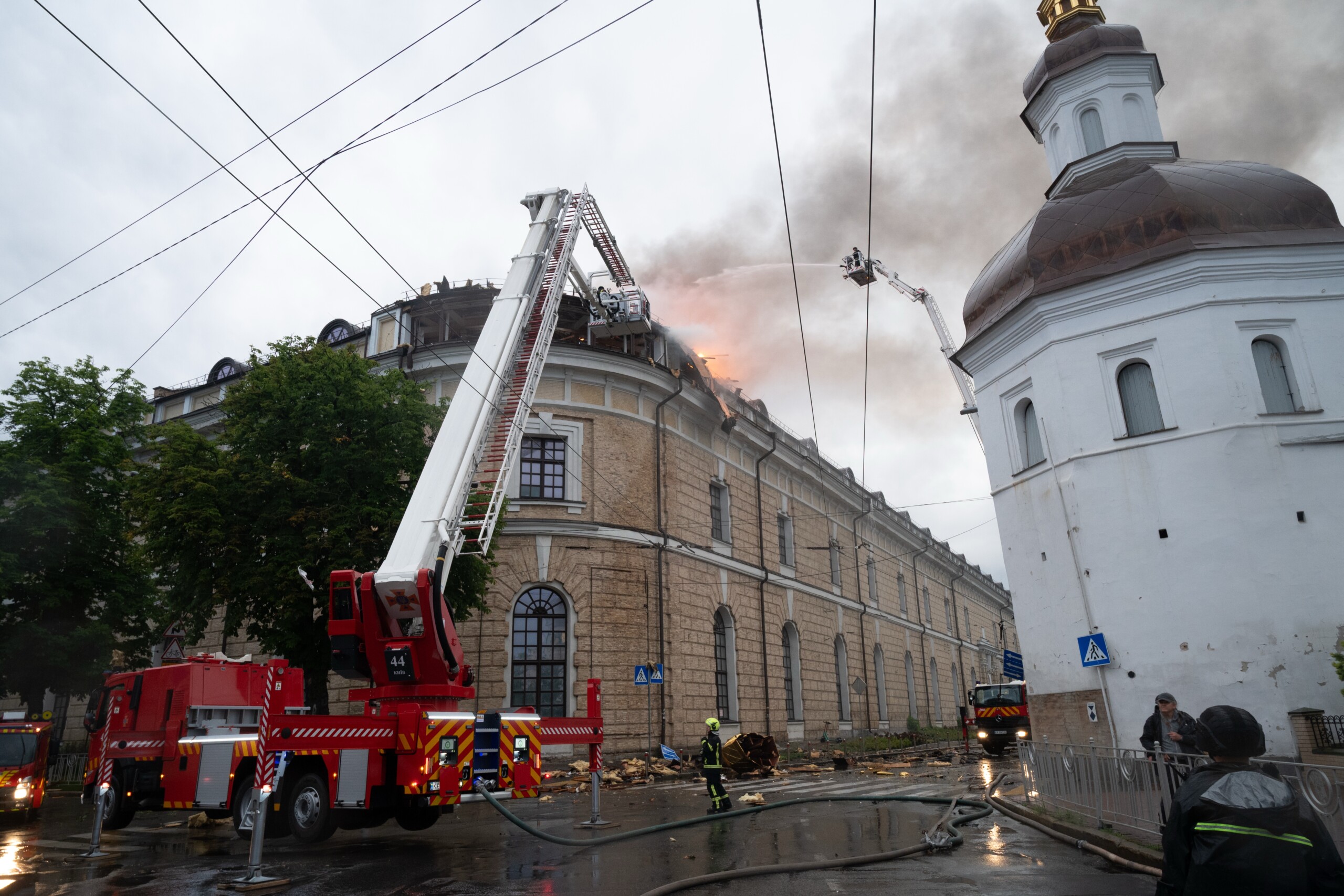 ukraine moscow denies raid on monastery it was an obsolete us patriot missile scaled